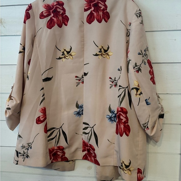 Primark Floral Kimono Blazer Jacket in blush size women’s 16 - Picture 3 of 14